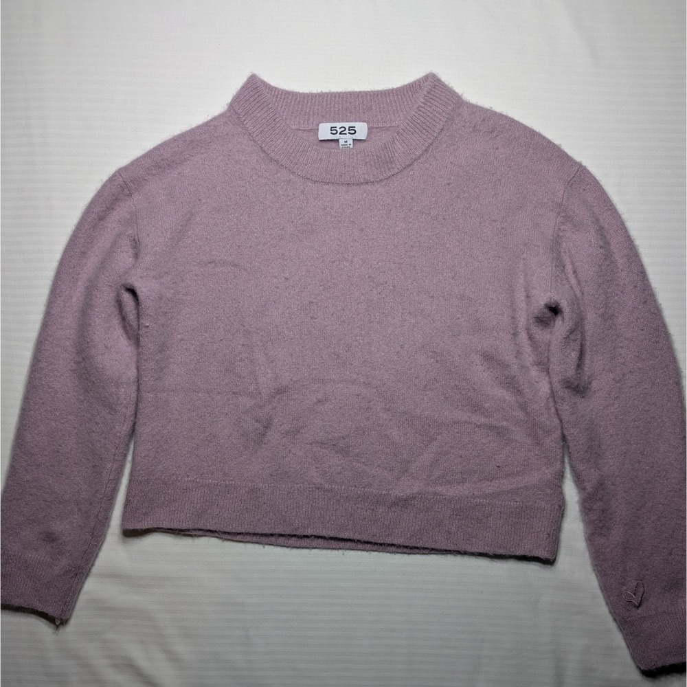 525 100% Cashmere‎ Cropped Sweater Pink Soft Minimalist Balletcore